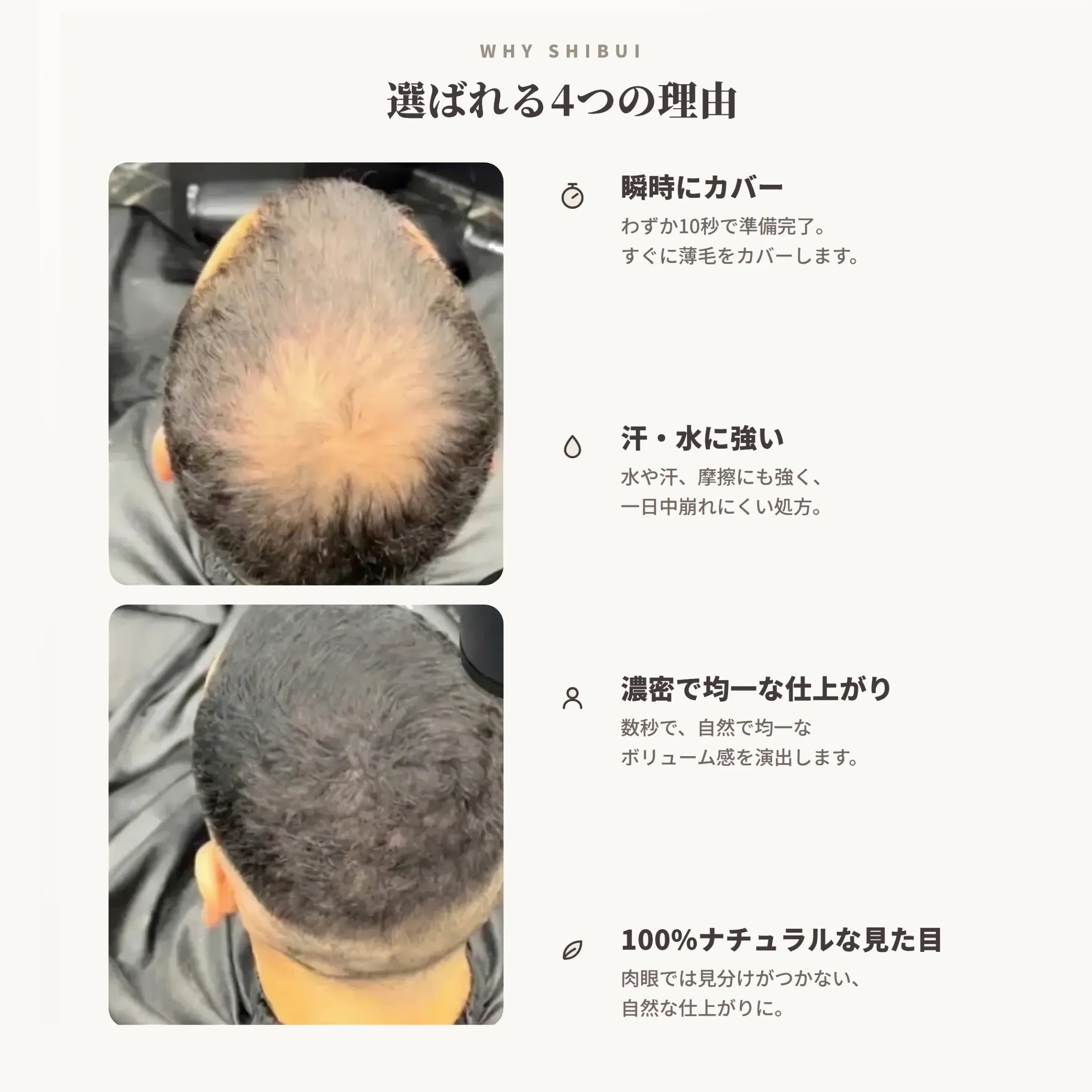 【10秒でふんわり自然カバー】Shitsuke ヘアラインパウダー｜薄毛隠し・生え際・分け目・白髪